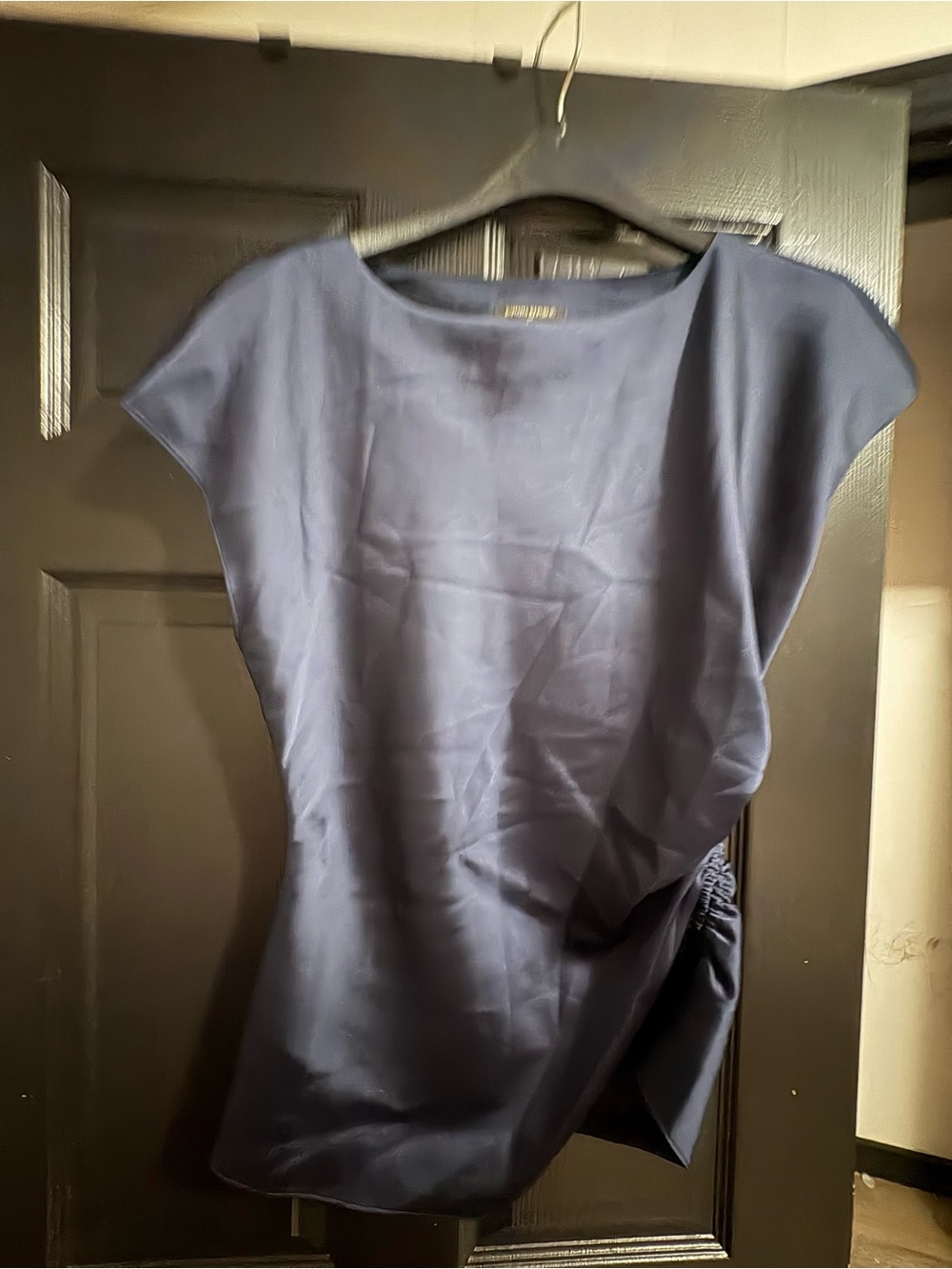 Banana Republic Deep Navy Satin Shell Top - Picture 2 of 5